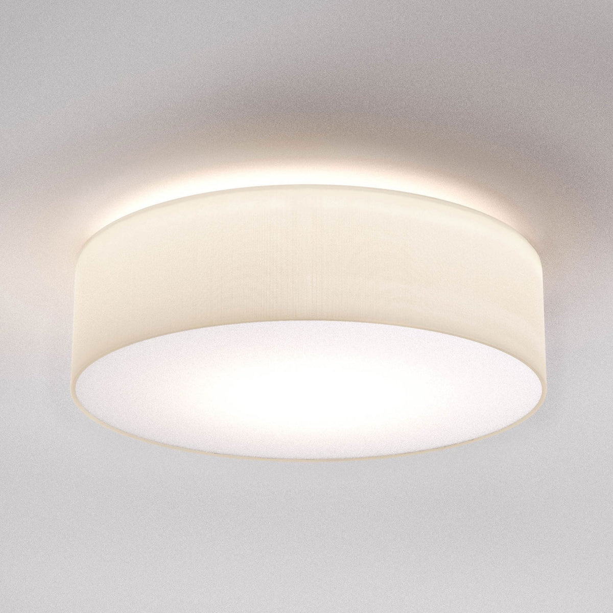 Cambria 480 White Fabric Ceiling Light
