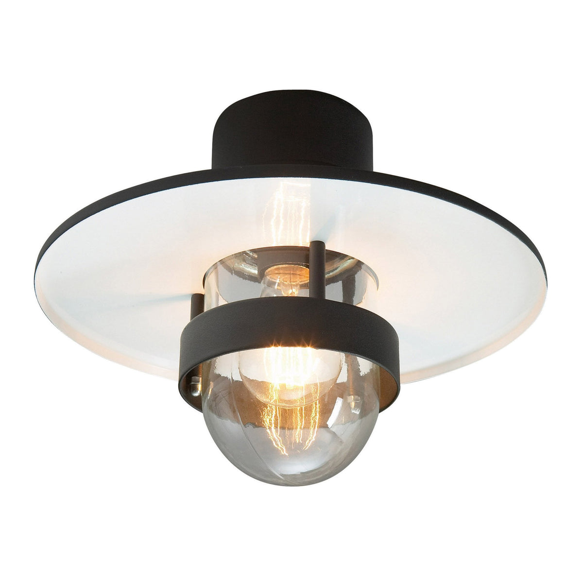 Bergen IP55 Scandinavian Wall Lantern in Black