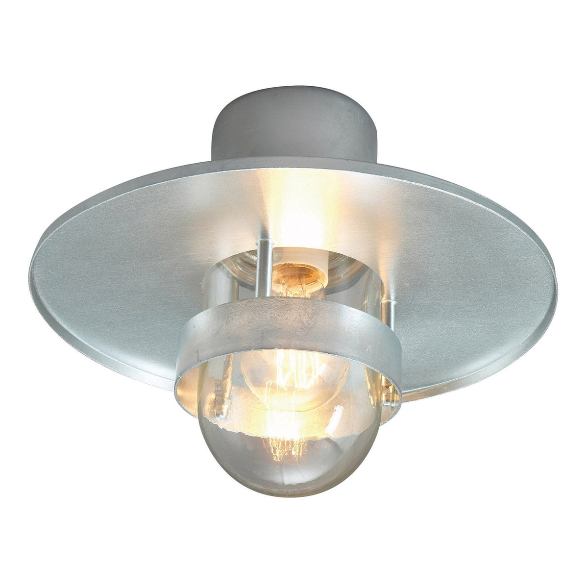 Bergen IP55 Scandinavian Wall Lantern in Galvanised