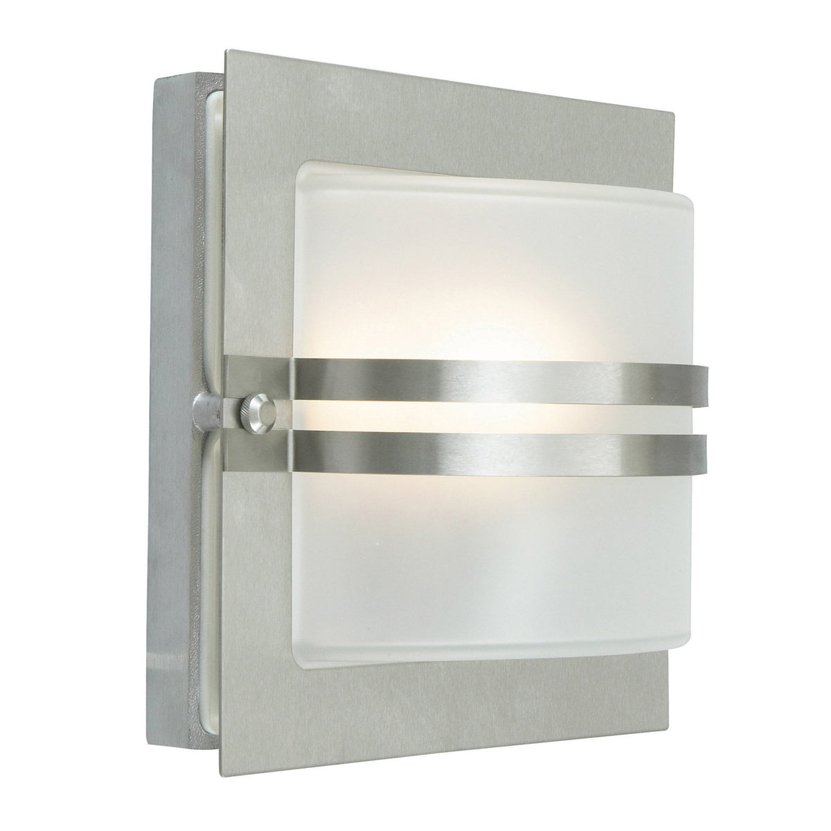 Bern Wall Lantern in Marine Grade Stainless Steel with Frosted Glass