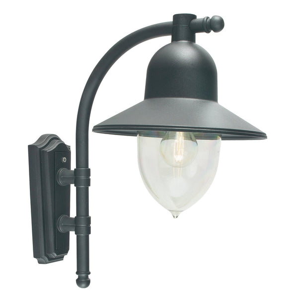 Como 1 Light Wall Lantern in Black