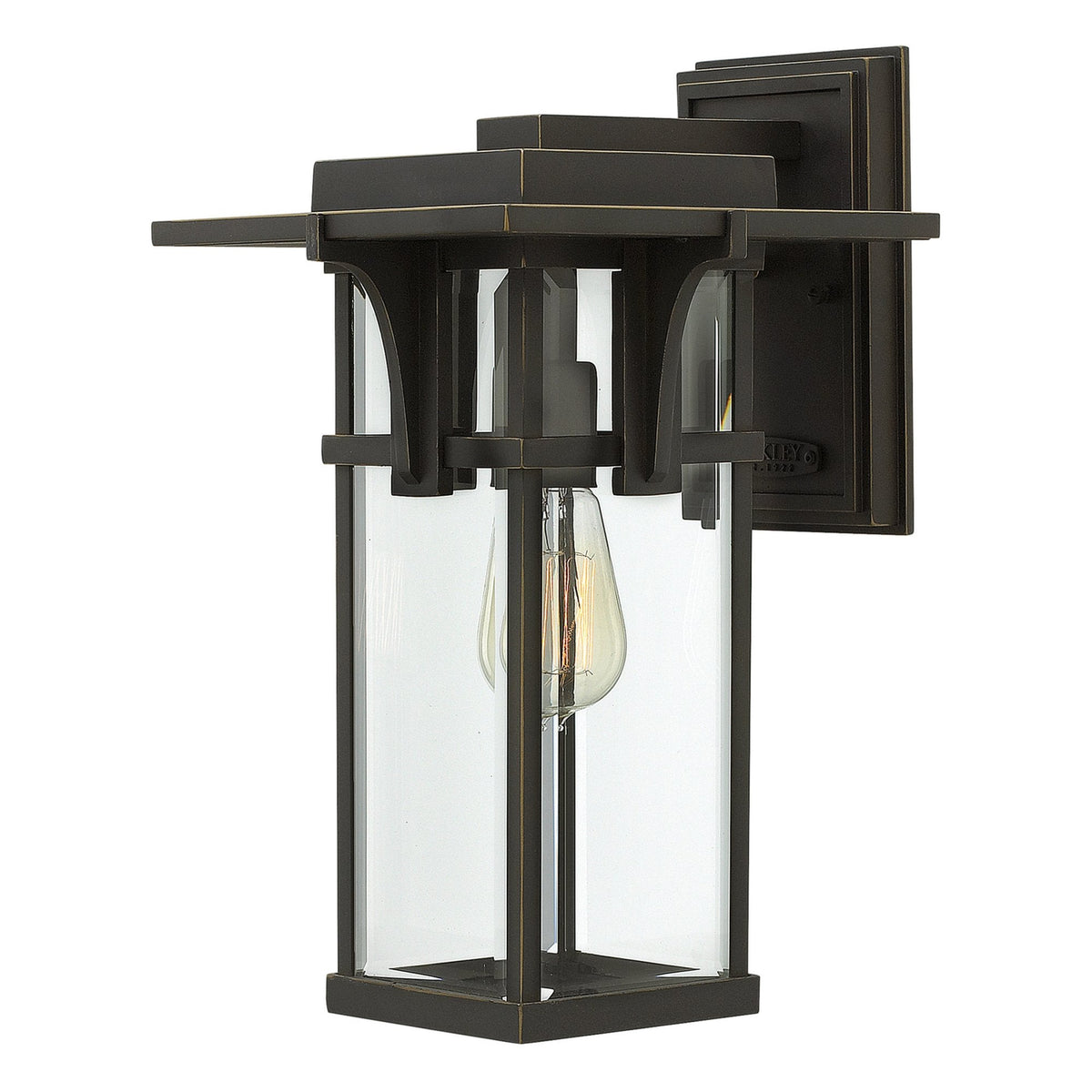 Manhattan Medium Outdoor Wall Lantern in Oil Rubbed Bronze