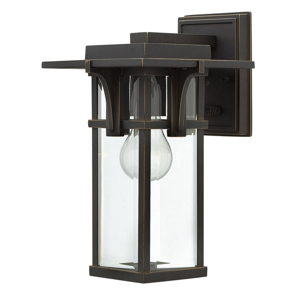 Manhattan Small Outdoor Wall Lantern in Oil Rubbed Bronze
