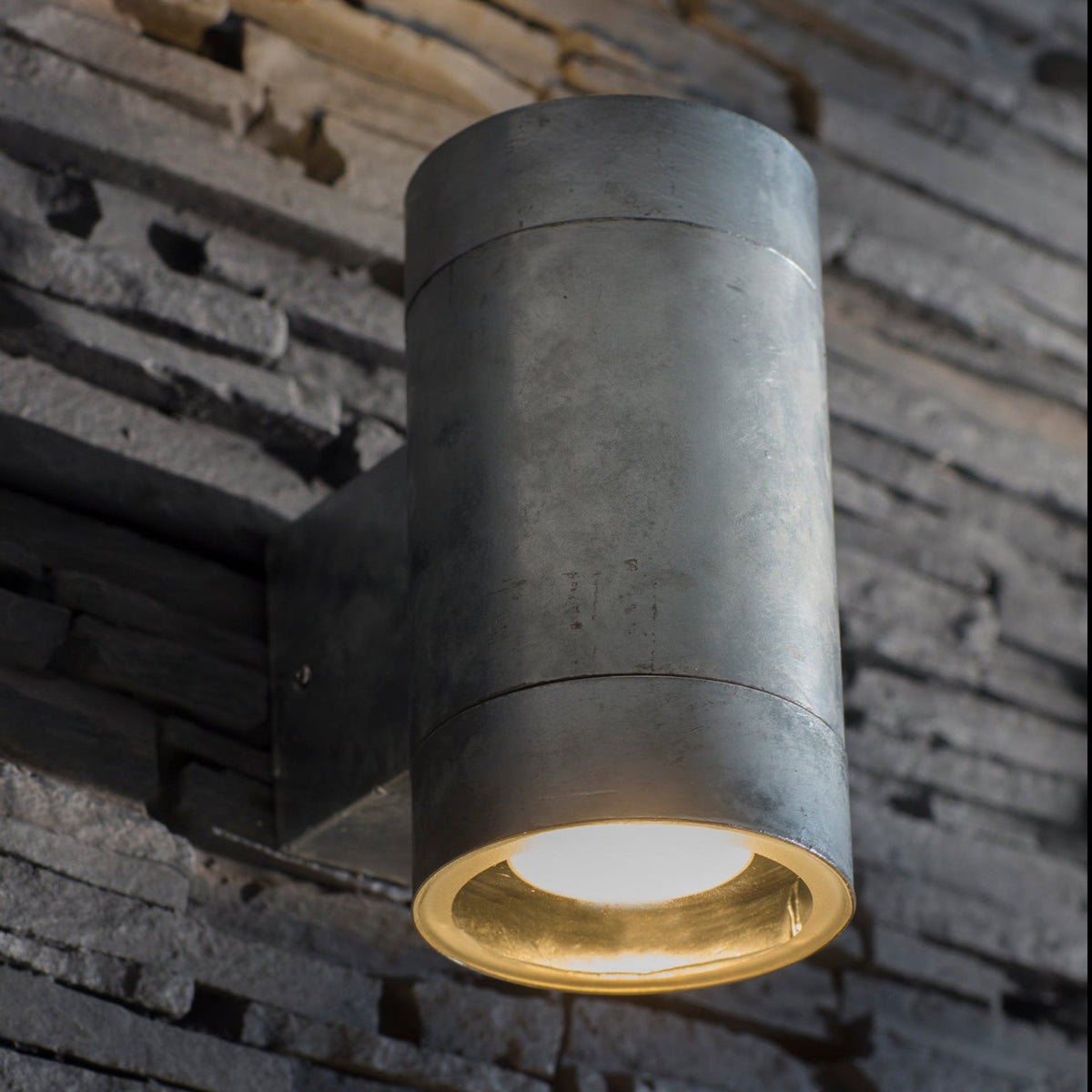 St Ives Wide Galvanised Steel Up and Down Light