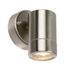 Palin Single IP44 Down Wall Light in Brushed Stainless Steel