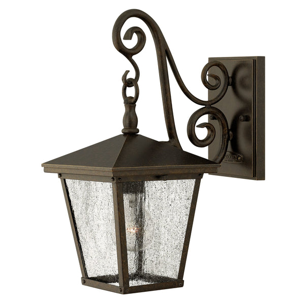 Trellis 1 Light Small Wall Lantern in Regency Bronze