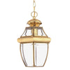 Newbury 1 Light Medium Chain Lantern in Polished Brass