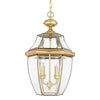 Newbury 2 Light Large Chain Lantern in Polished Brass