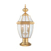 Newbury 2 Light Pedestal in Polished Brass