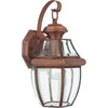 Newbury 1 Light Outdoor Medium Wall Lantern in Aged Copper