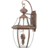 Newbury 2 Light Large Outdoor Wall Lantern in Aged Copper