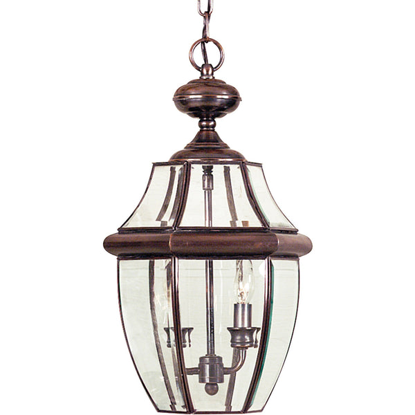 Newbury 2 Light Large Chain Lantern in Aged Copper