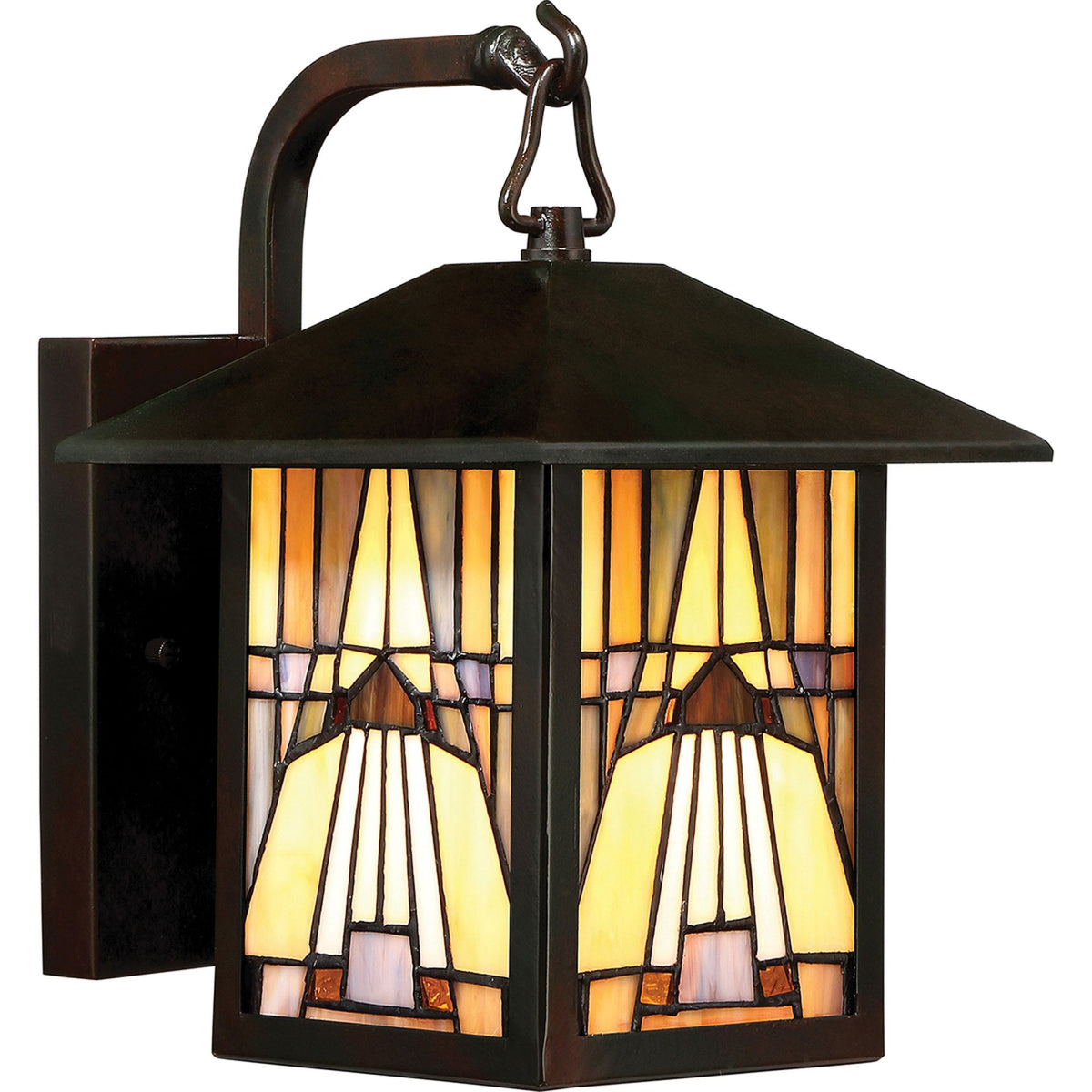 Inglenook Outdoor Tiffany Style Small Wall Mount Light