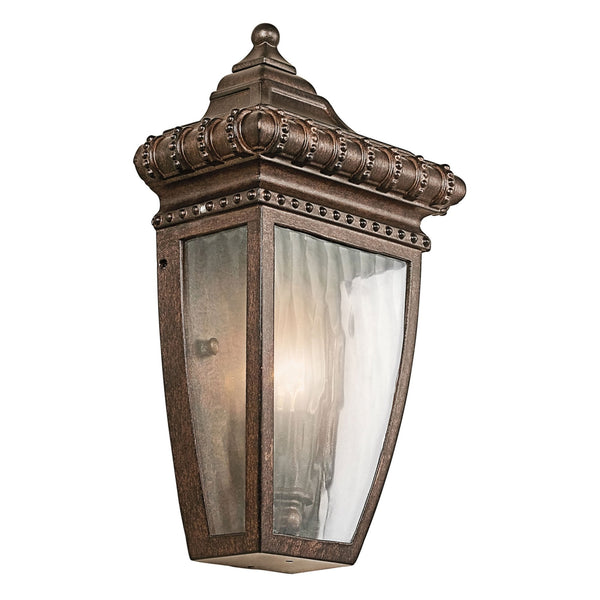 Venetian Rain Half Wall Lantern in Brushed Bronze
