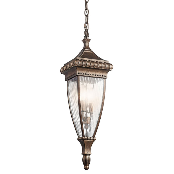 Venetian Rain 2 Light Chain Lantern in Brushed Bronze