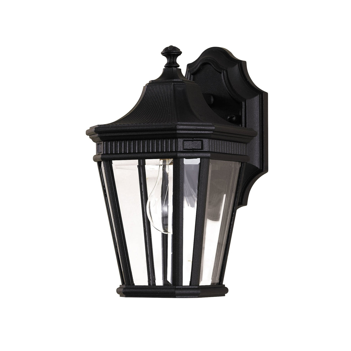 Cotswold Lane 1 Light Small Wall Lantern in Black