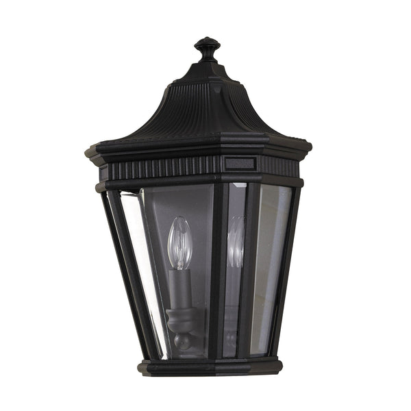 Cotswold Lane 2 Light Half Wall Lantern in Black