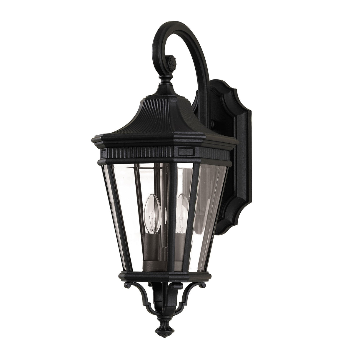 Cotswold Lane 2 Light Medium Wall Lantern in Black