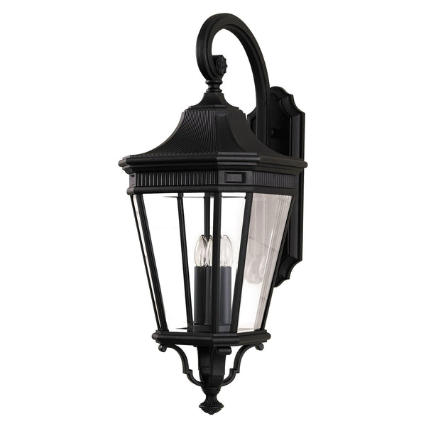 Cotswold Lane 3 Light Large Wall Lantern in Black