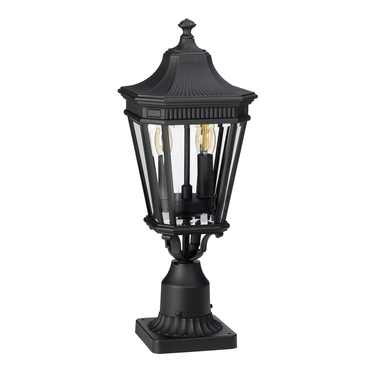 Cotswold Lane 2 Light Medium Pedestal in Black