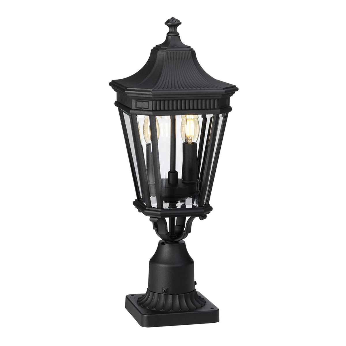 Cotswold Lane 2 Light Medium Pedestal in Black