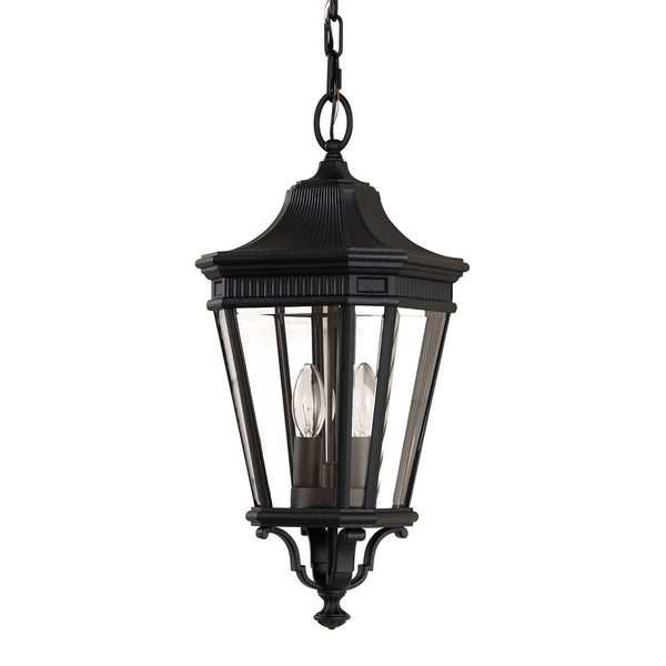 Cotswold Lane 2 Light Medium Chain Lantern in Black