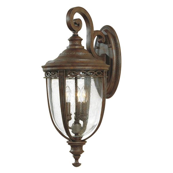 English Bridle 3 Light Large Wall Lantern in British Bronze