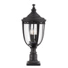 English Bridle 3 Light Large Pedestal in Black