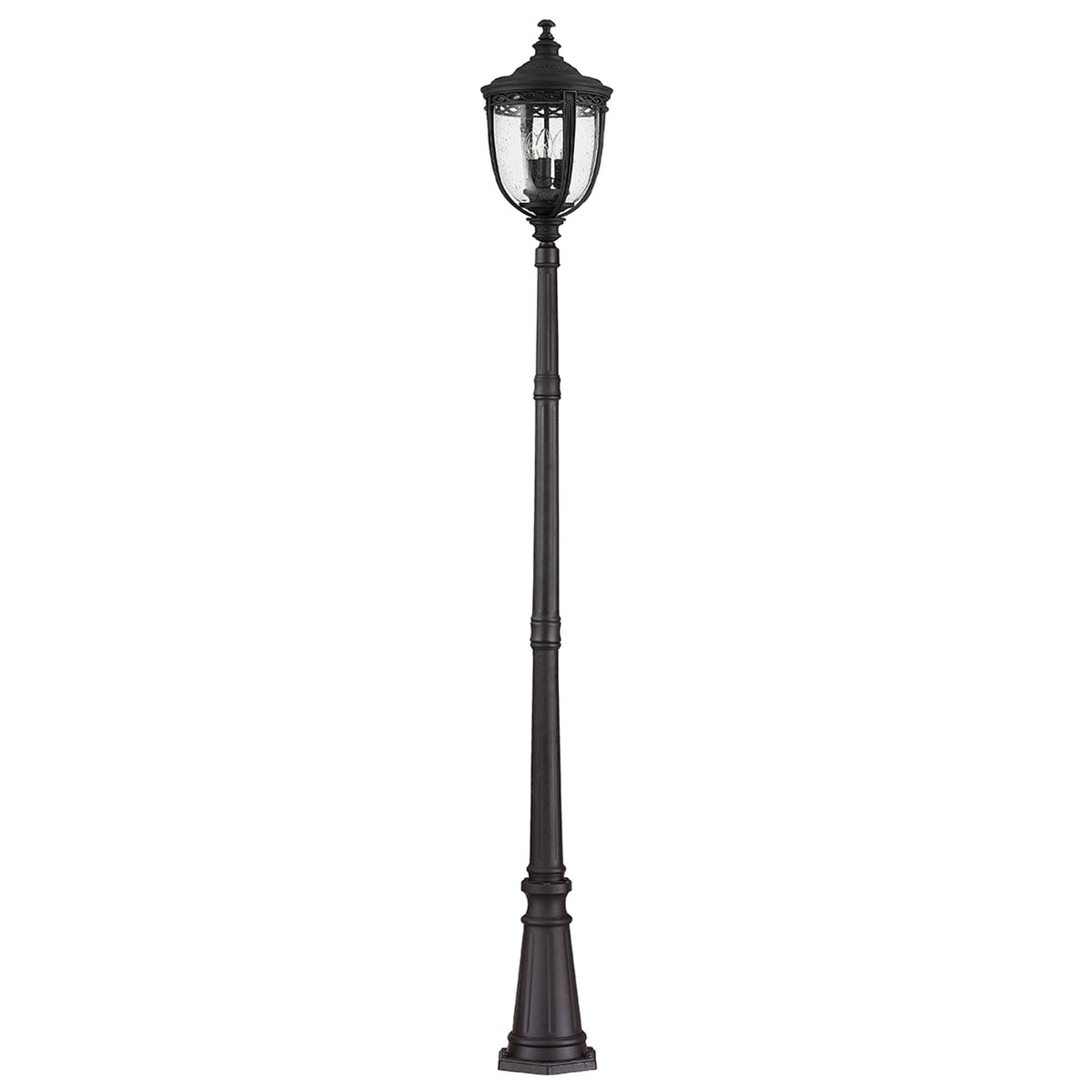 English Bridle 3 Light Large Lamp Post in Black