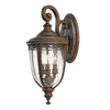 English Bridle 3 Light Medium Wall Lantern in British Bronze