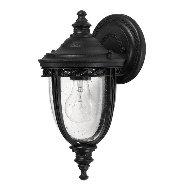 English Bridle 1 Light Small Wall Lantern in Black