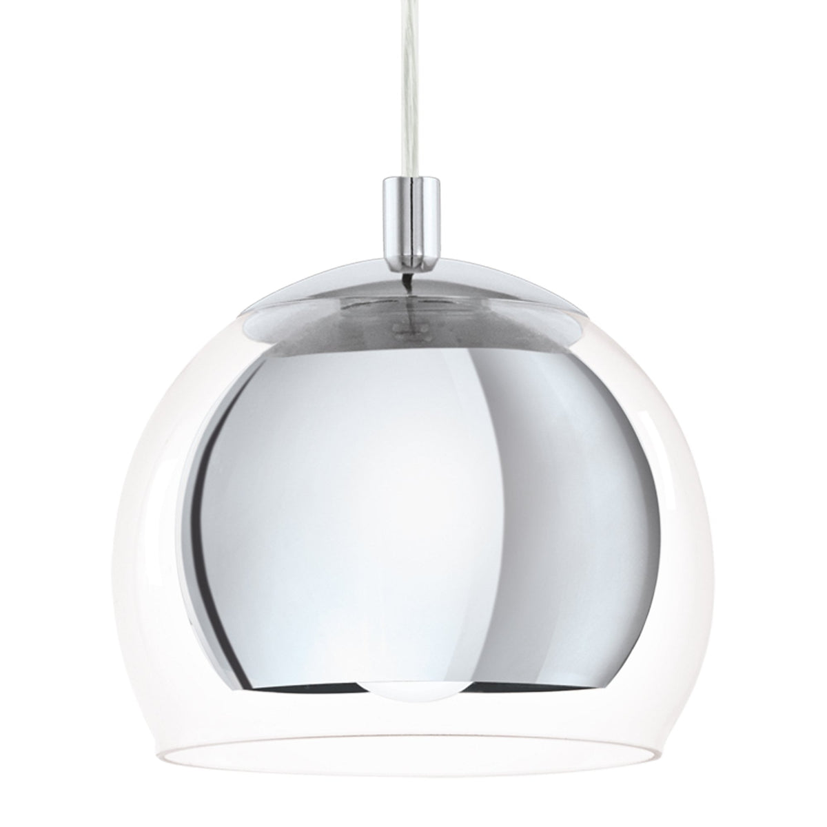 Rocamar Chrome and Glass Single Pendant