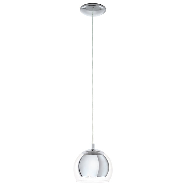 Rocamar Chrome and Glass Single Pendant