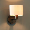 Daley Wall Light in Antique Bronze & Marble Faux Silk Shade