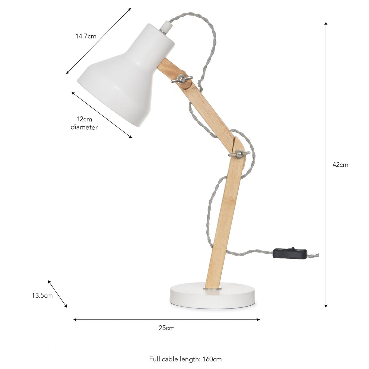 Folgate Desk Lamp in Lily White