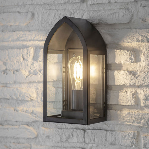 Fairford Exterior Wall Lantern in Carbon Black