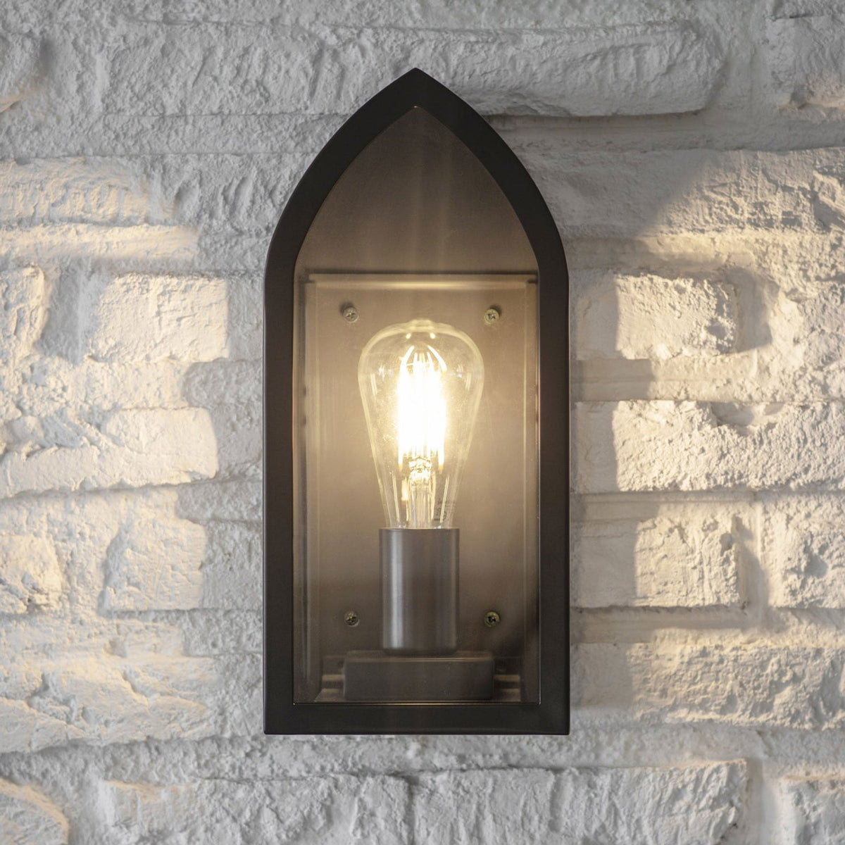 Fairford Exterior Wall Lantern in Carbon Black