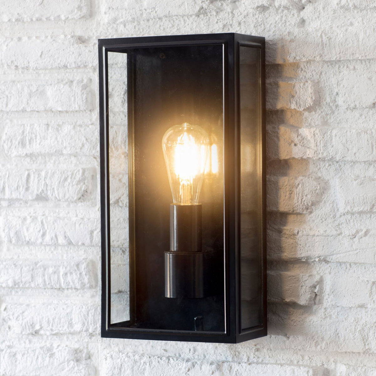 Belgrave Large Exterior Wall Lantern in Carbon Black