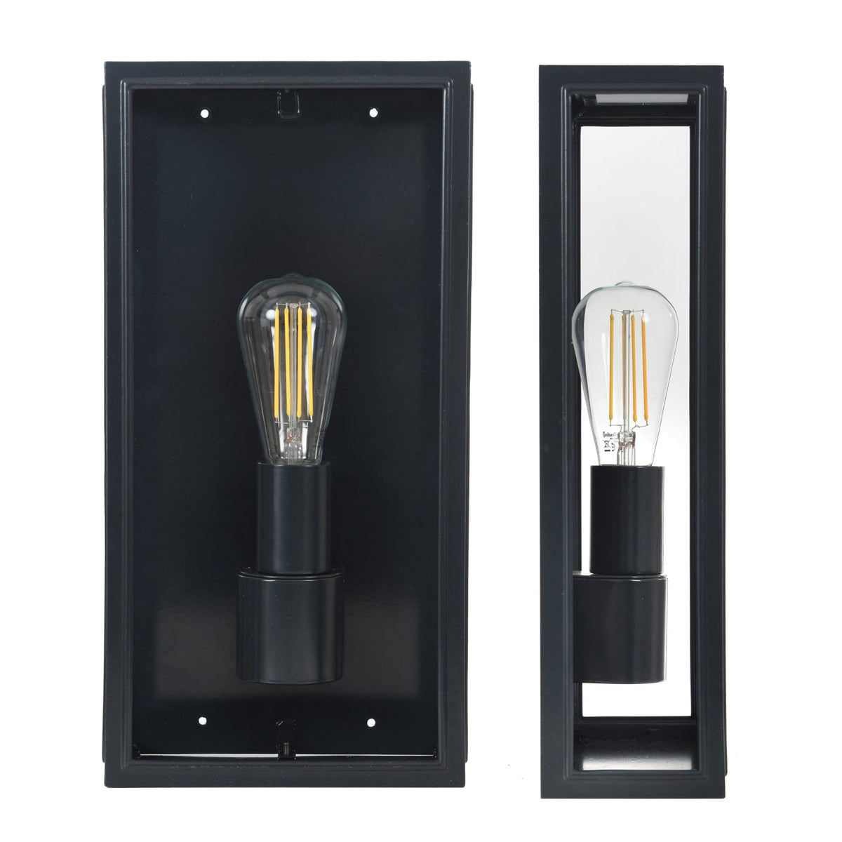 Belgrave Large Exterior Wall Lantern in Carbon Black