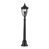 English Bridle 3 Light Medium Bollard in Lantern Black