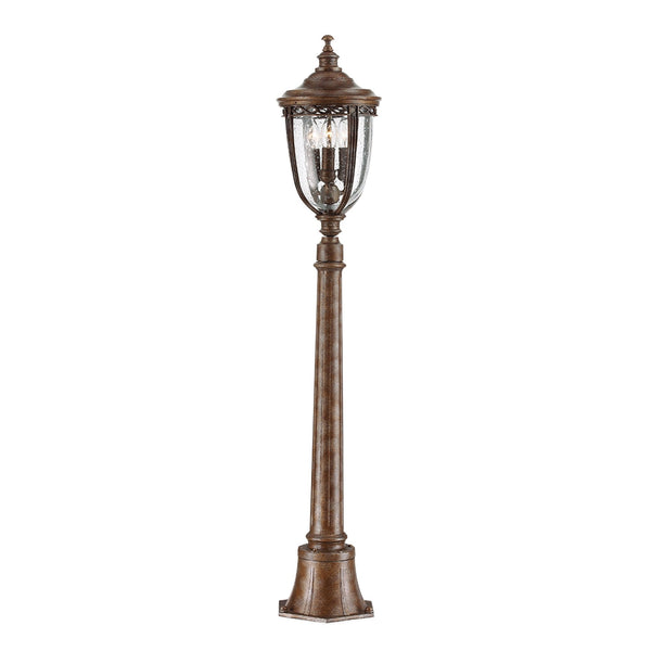 English Bridle 3 Light Medium Pillar Lantern in British Bronze