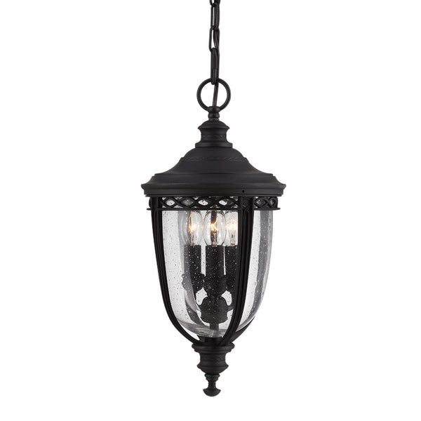 English Bridle 3 Light Medium Chain Lantern in Black