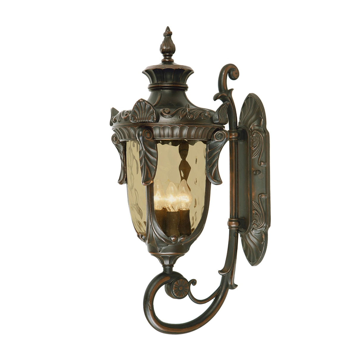 Philadelphia 3 Light Large Wall Lantern in Old Bronze