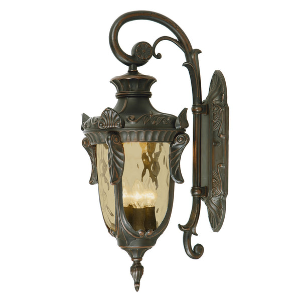 Philadelphia 3 Light Large Down Wall Lantern in Old Bronze