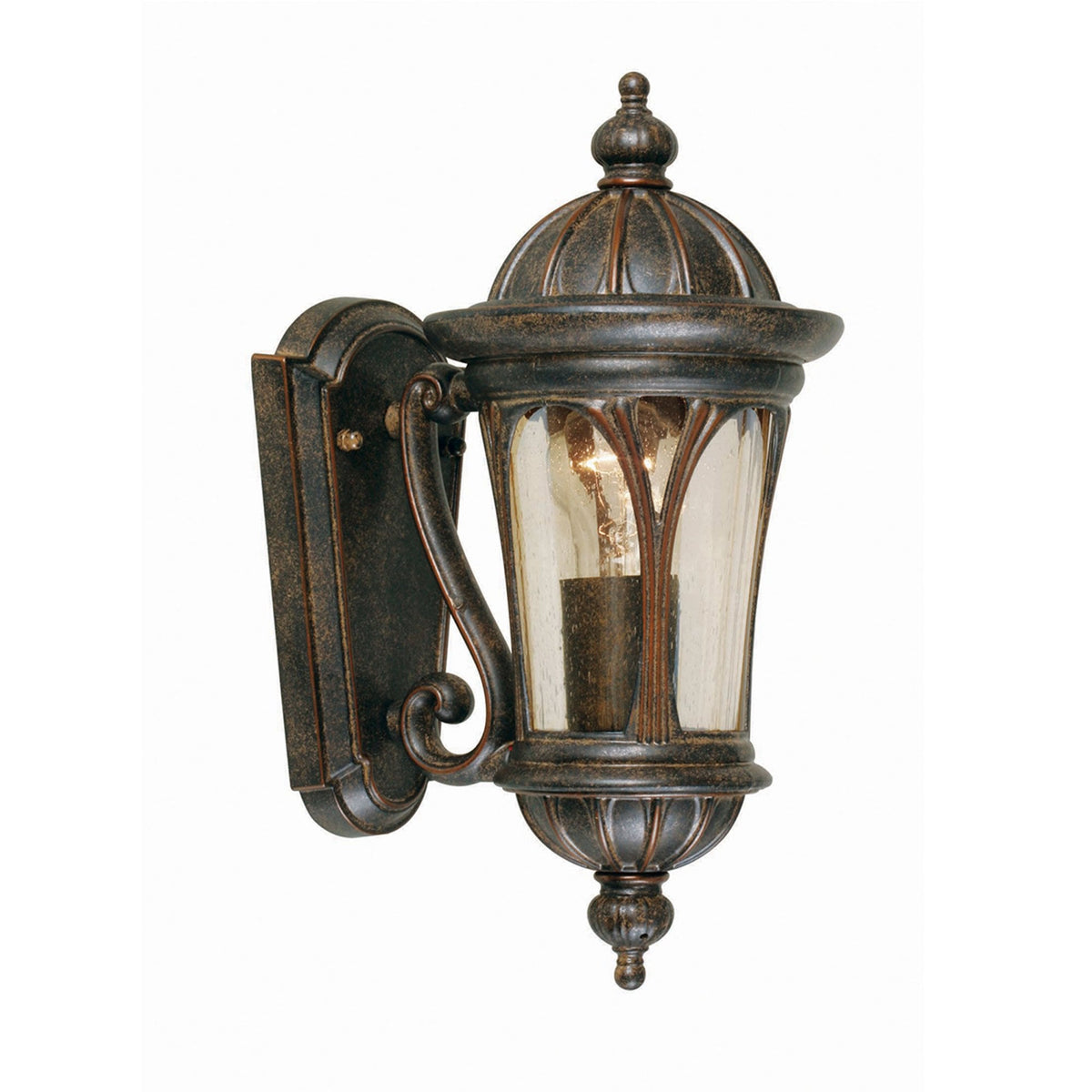 New England Small Wall Lantern in Weathered Bronze Finish