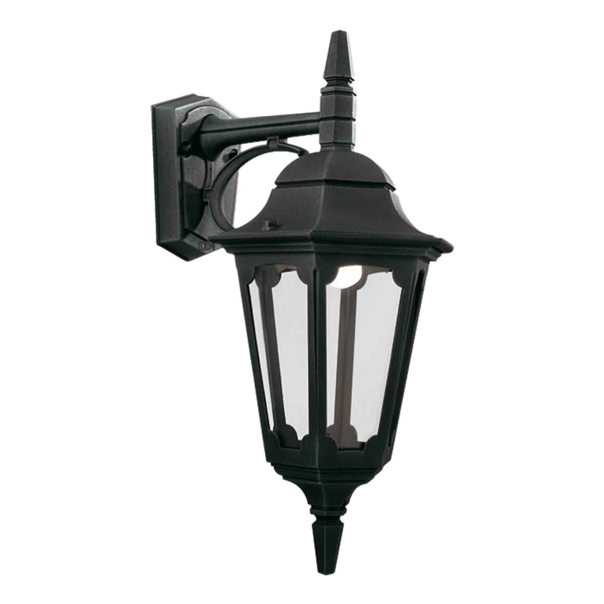 Parish 1 Light Down Wall Lantern in Black
