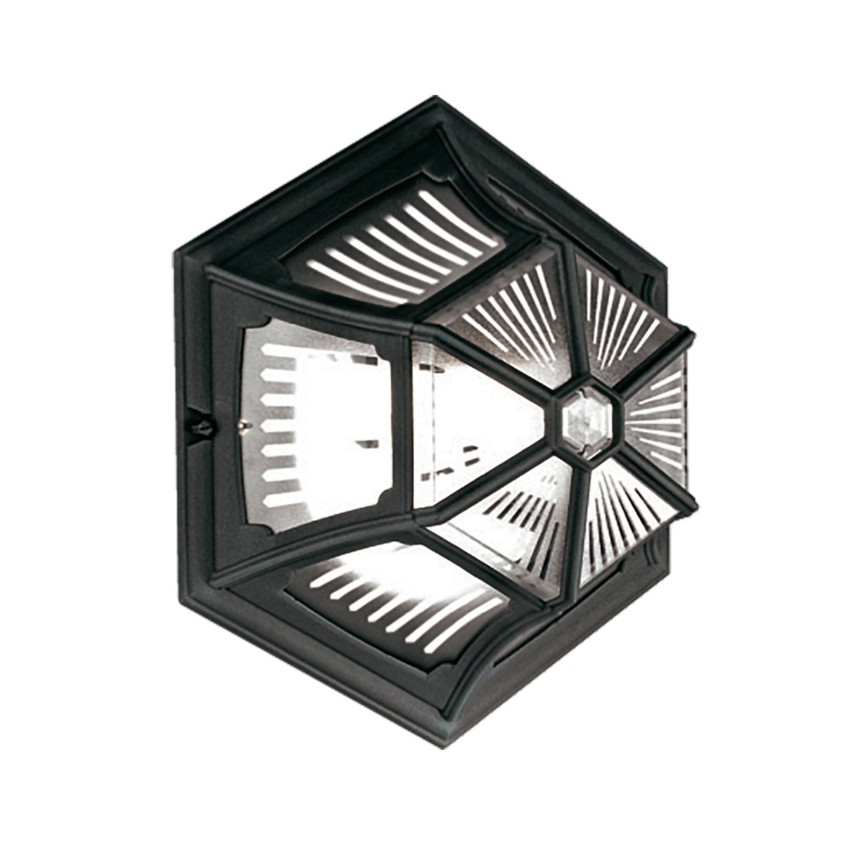 Parish 1 Light Ceiling Flush Lantern in Black