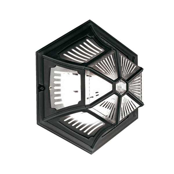 Parish 1 Light Ceiling Flush Lantern in Black