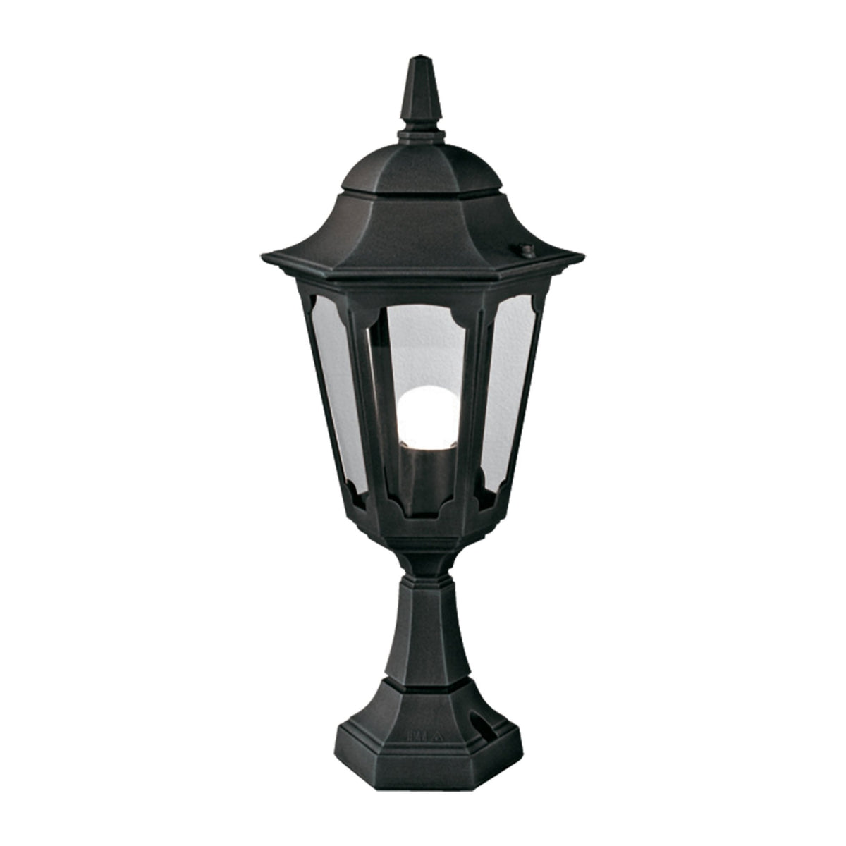 Parish 1 Light Pedestal Lantern in Black
