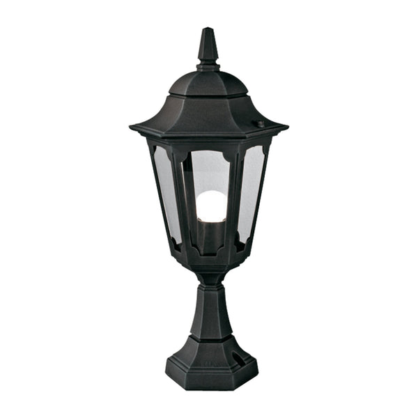 Parish 1 Light Pedestal Lantern in Black